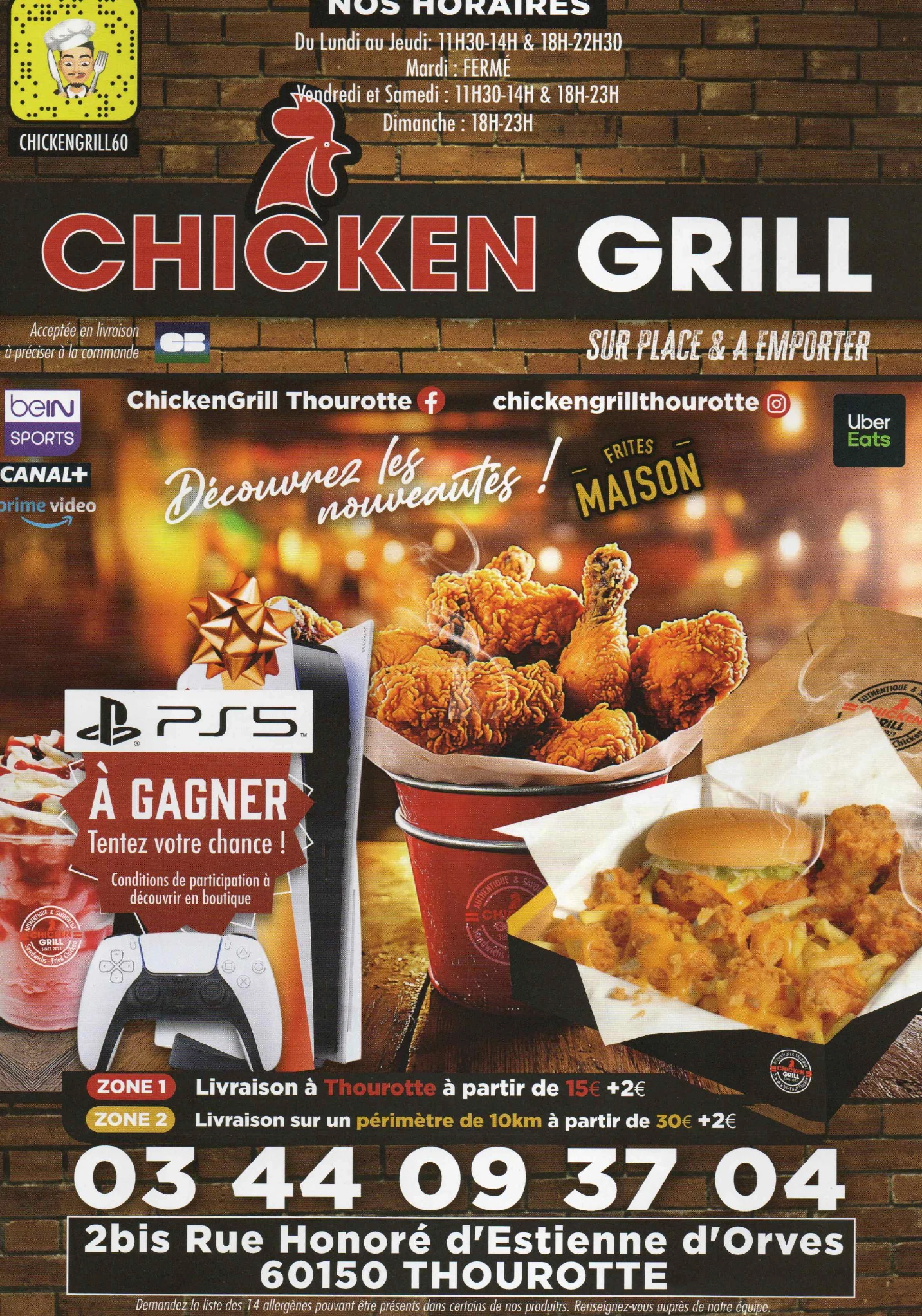 Première page du prospectus Chicken Grill